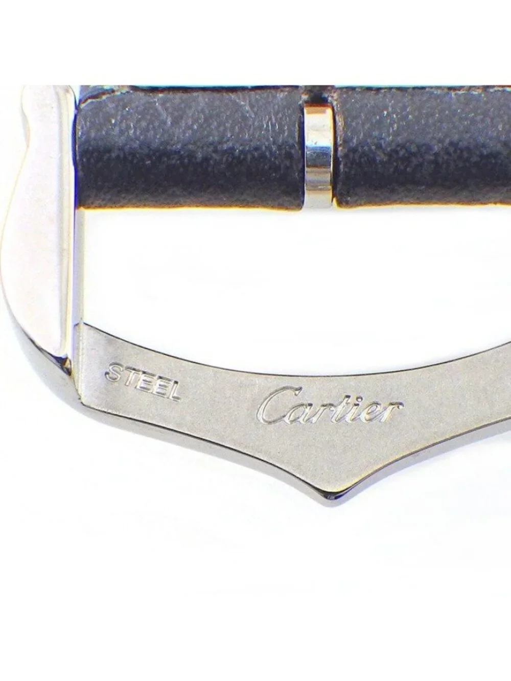 Cartier Watch Tank Must LM Silver Dial Roman Index SS Leather Quartz Analog